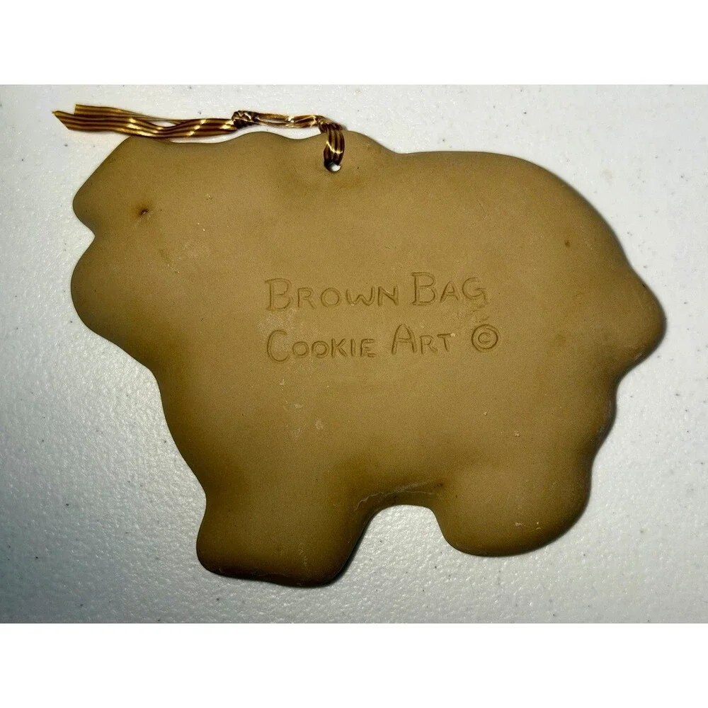 Vintage Brown Bag Cookie Art Pig Mold 1986 Hill Design Inc